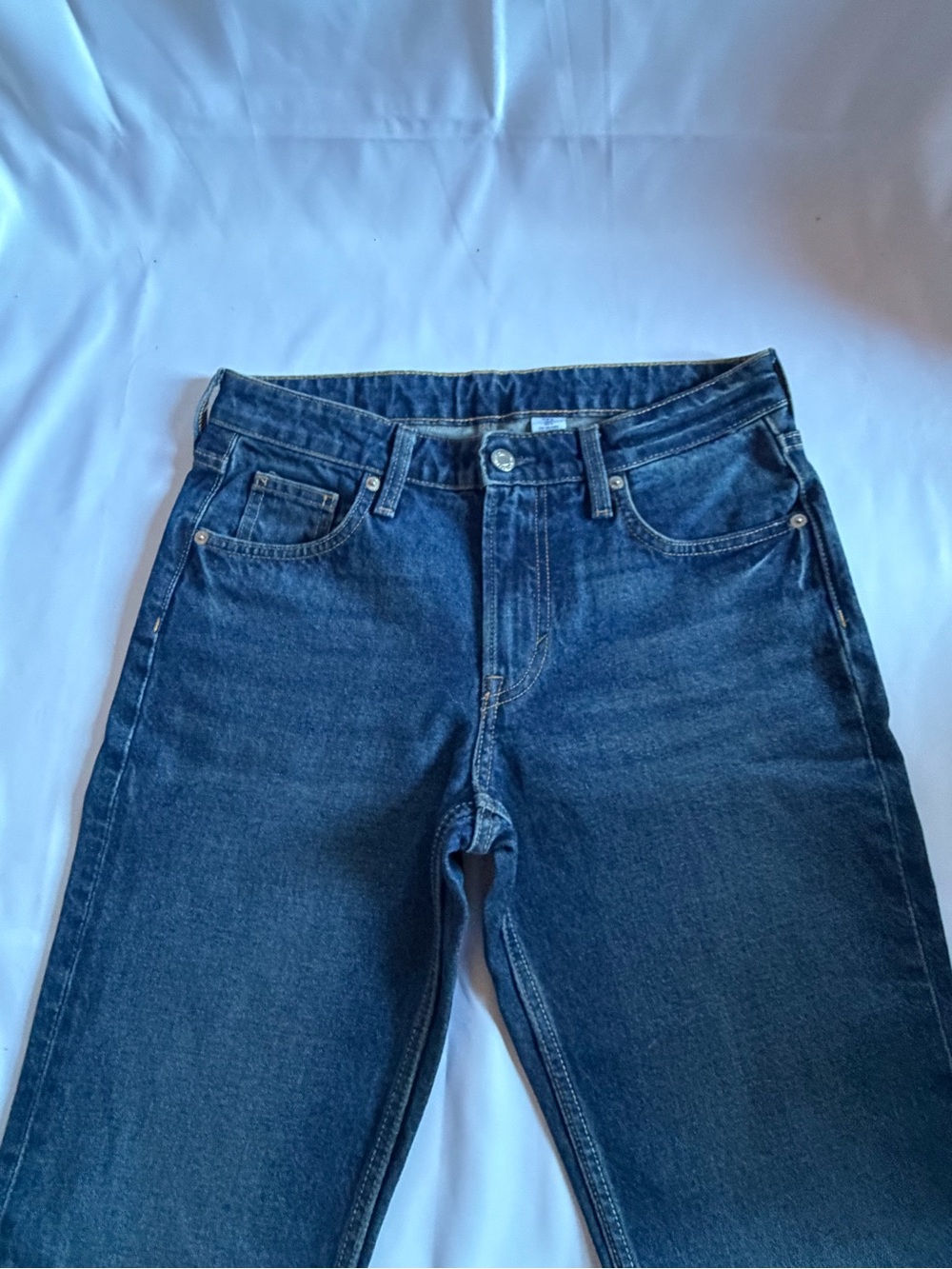 H&M Women's Dark Blue Straight Leg Jeans